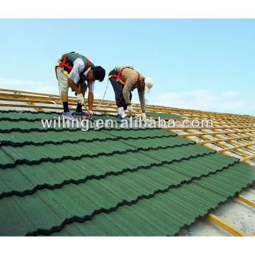 Folha de cores Sun Stone Coated Chip Roofing Tile